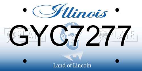 GYC7277 Illinois License Plate