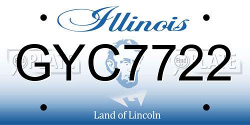 GYC7722 Illinois License Plate