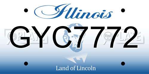 GYC7772 Illinois License Plate