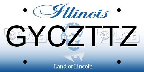 GYCZTTZ Illinois License Plate