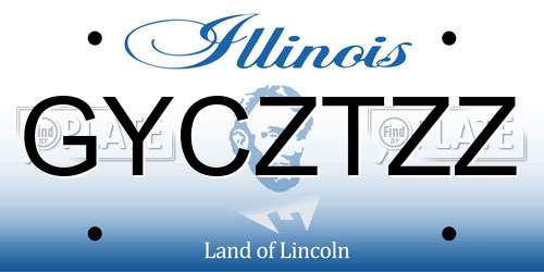 GYCZTZZ Illinois License Plate