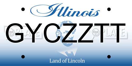 GYCZZTT Illinois License Plate