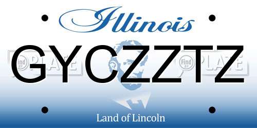 GYCZZTZ Illinois License Plate