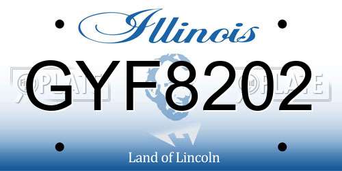 GYF8202 Illinois License Plate