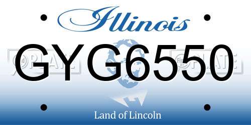 GYG6550 Illinois License Plate