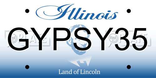 GYPSY35 Illinois License Plate