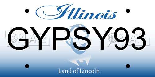 GYPSY93 Illinois License Plate
