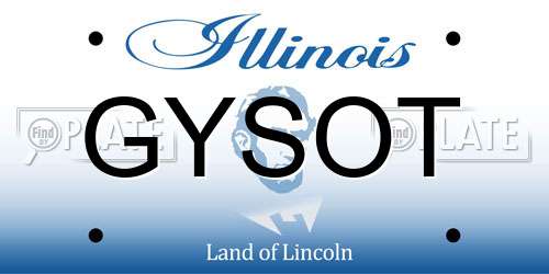 GYSOT Illinois License Plate