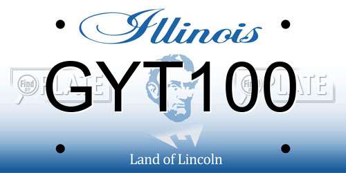 GYT100 Illinois License Plate