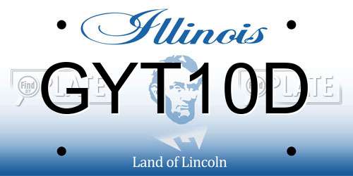 GYT10D Illinois License Plate