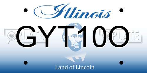 GYT10O Illinois License Plate