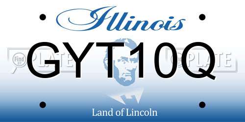 GYT10Q Illinois License Plate