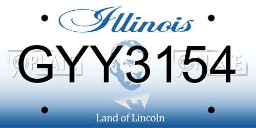 GYY3154 Illinois License Plate