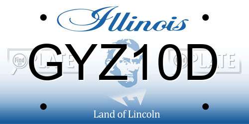 GYZ10D Illinois License Plate