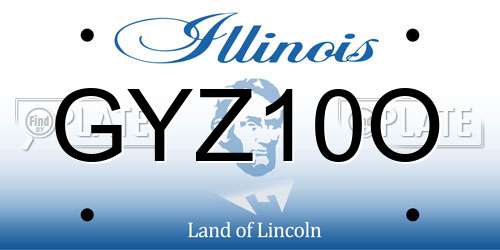 GYZ10O Illinois License Plate