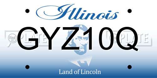 GYZ10Q Illinois License Plate