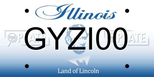 GYZI00 Illinois License Plate
