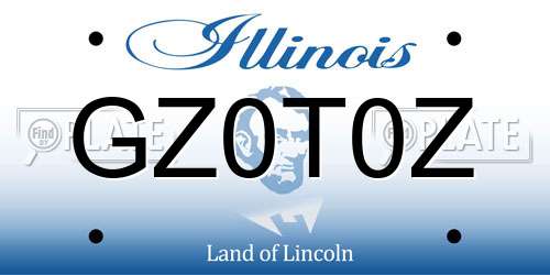 GZ0T0Z Illinois License Plate