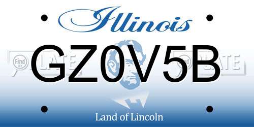 GZ0V5B Illinois License Plate