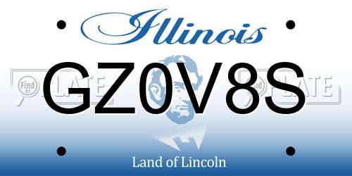 GZ0V8S Illinois License Plate