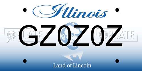 GZ0Z0Z Illinois License Plate