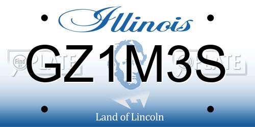 GZ1M3S Illinois License Plate