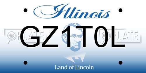 GZ1T0L Illinois License Plate