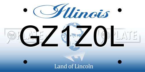GZ1Z0L Illinois License Plate
