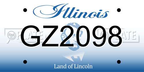 GZ2098 Illinois License Plate