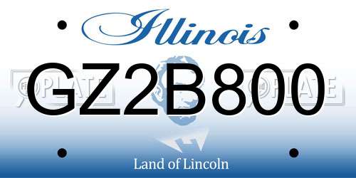 GZ2B800 Illinois License Plate