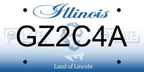GZ2C4A Illinois License Plate