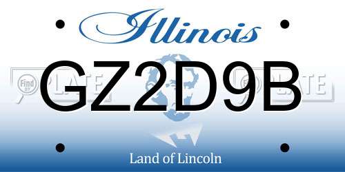 GZ2D9B Illinois License Plate