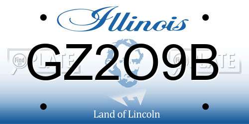GZ2O9B Illinois License Plate