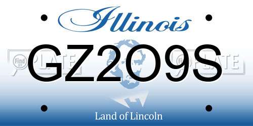 GZ2O9S Illinois License Plate