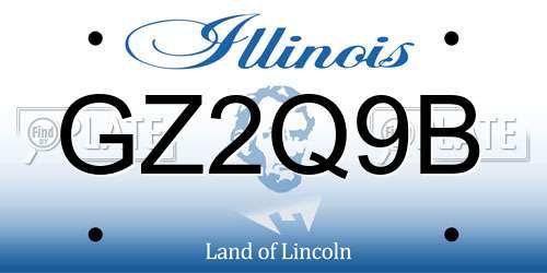 GZ2Q9B Illinois License Plate