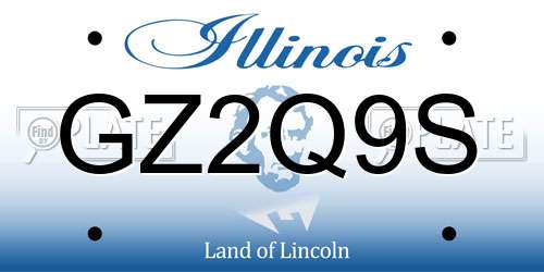 GZ2Q9S Illinois License Plate