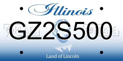 GZ2S500 Illinois License Plate