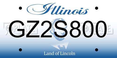 GZ2S800 Illinois License Plate