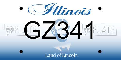 GZ341 Illinois License Plate