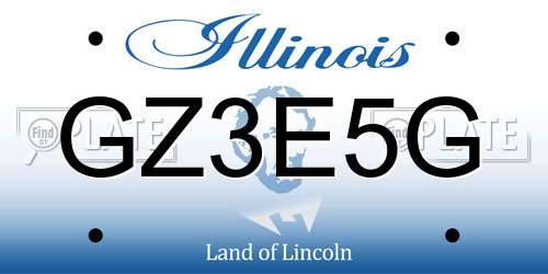 GZ3E5G Illinois License Plate