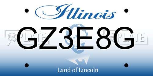 GZ3E8G Illinois License Plate
