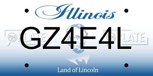 GZ4E4L Illinois License Plate