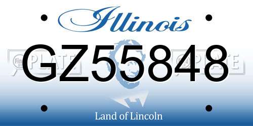 GZ55848 Illinois License Plate
