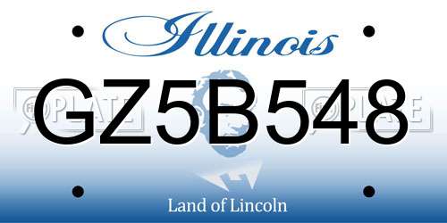 GZ5B548 Illinois License Plate