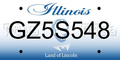 GZ5S548 Illinois License Plate