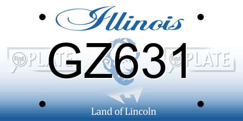 GZ631 Illinois License Plate