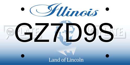 GZ7D9S Illinois License Plate