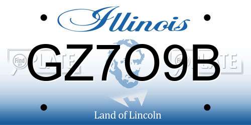 GZ7O9B Illinois License Plate