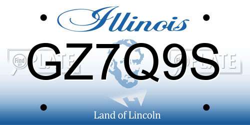 GZ7Q9S Illinois License Plate