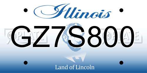 GZ7S800 Illinois License Plate